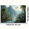 2D Jurassic Dinosaur Backdrop, Prehistoric Jungle Photography Background