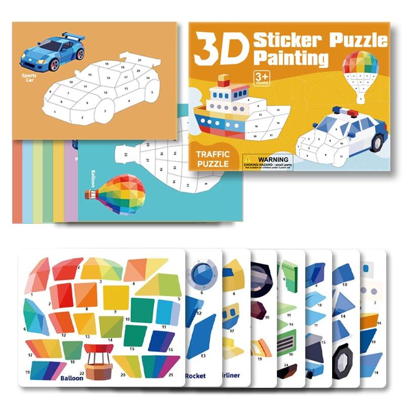 A Book for Children Featuring Sticker Puzzles And Creative 3D Stickers Across Marine Animal Themes Art and Craft Decorative Stickers