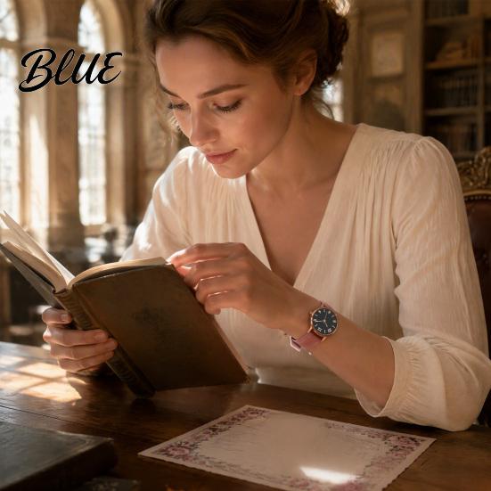 Alloy Case Watches Women Faux Leather Strap Watch Round Dial Quartz Casual Formal Wristwatch Ladies Wristwatch Gifts for Her