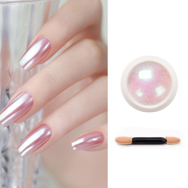 Mirror Chrome Nail Powder Metallic Holographic Chrome Nail Powder Mirror Nail Chrome Powder for Manicure Nail Art Decors