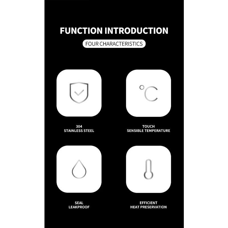 1 stk Bærbar Bil Smart Termosflaske Temperaturvisning Kopp For Mercedes Benz B/C/E/S-Klasse A-Klasse C200L GLC GLK CLA Tilbehør