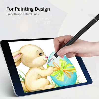 Pen Acitive Pen with Magnetic Absorption Silicone Hd Sensitive Touch Control for Phone Tablet Black