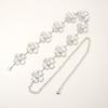 Fashion Imitation Pearl Metal Flowers Waist Chain For Women Elegant Sexy Body Waist Chain Jewelry Gift