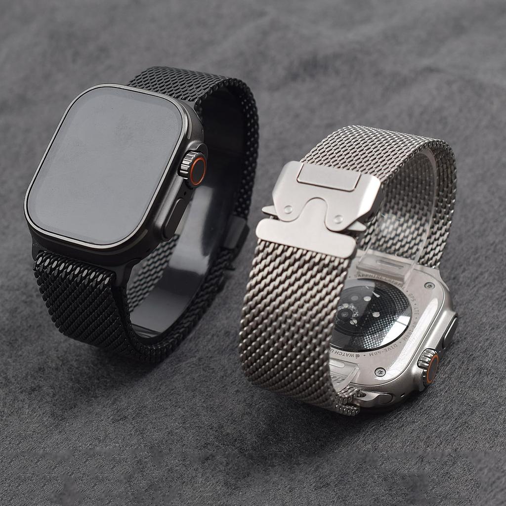 Parachute Straps for Apple Watch ultra 2 3 band 49mm 46mm 44mm 40mm 45mm 41mm Milanese loop Bracelet iWatch series 9 8 se 10 11