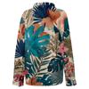 Long Sleeve Button Down Shirt for Women with Floral Print Lapel Collar Casual Loose Fit Top for Daily Office Wear