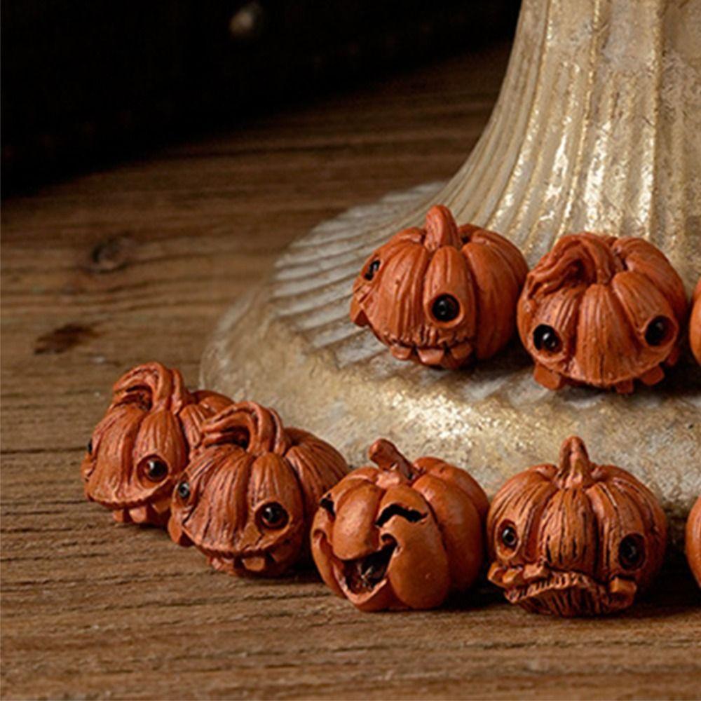 16Pcs Resin Mini Pumpkin Figurine Creative Resin Pumpkin Statue  Home Decoration