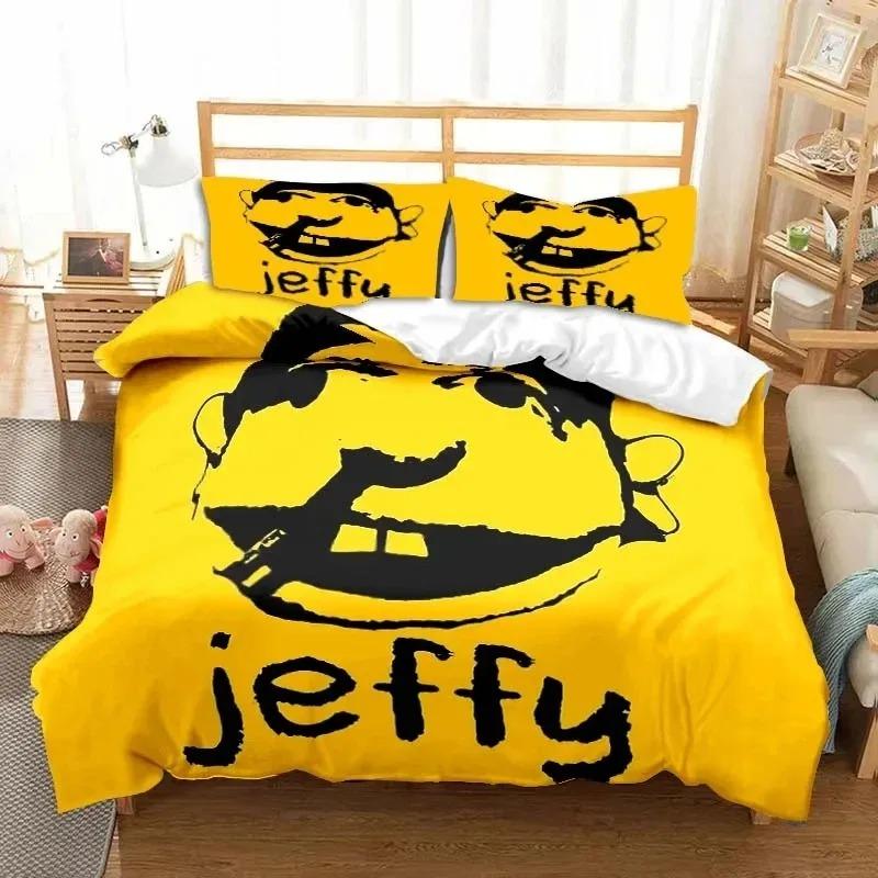 3D Print Sml Cartoon Jeffy Bedding Set Double Twin King Duvet Cover Comforter Pillowcase Boys Girls Adults Bedroom