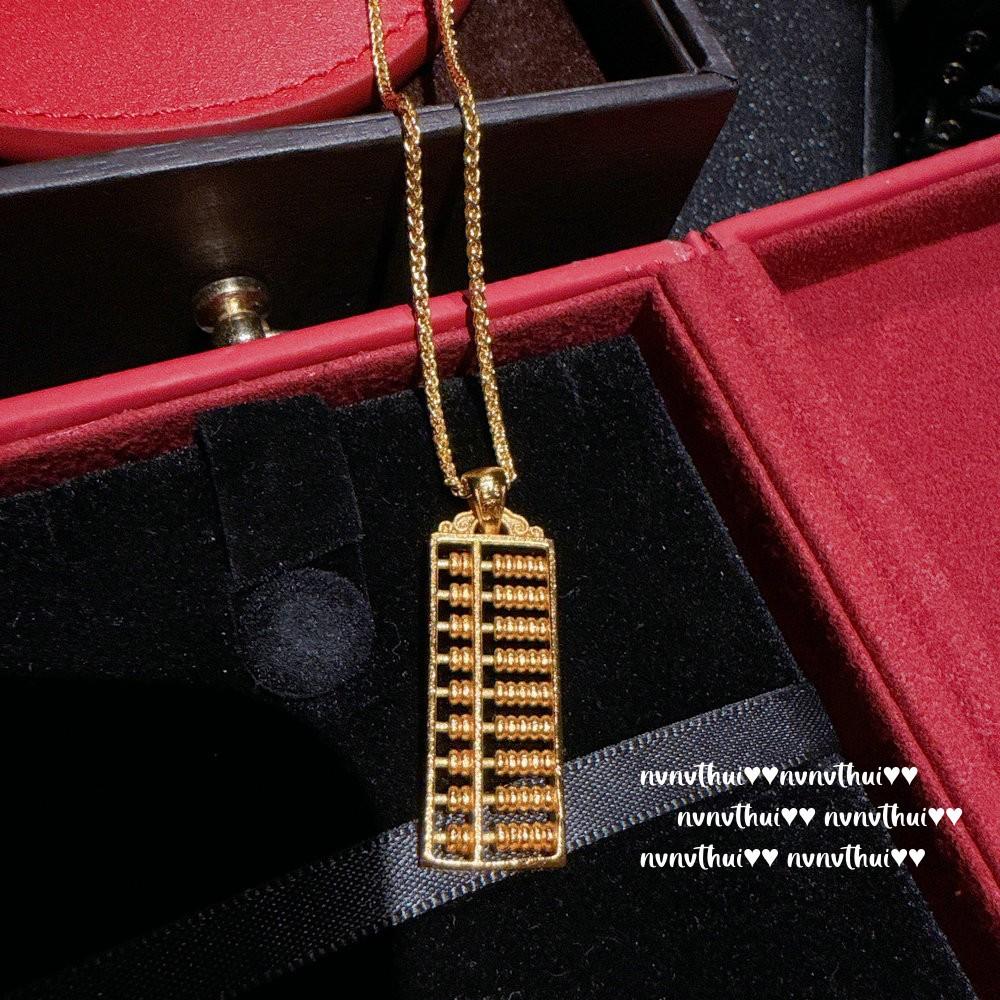 Ancient Gold, Filigree Gourd Fulu Pendant Necklace, New Chinese Style, Lion Dancing Gold Tuo Tuo Red Rope Bracelet, Abacus
