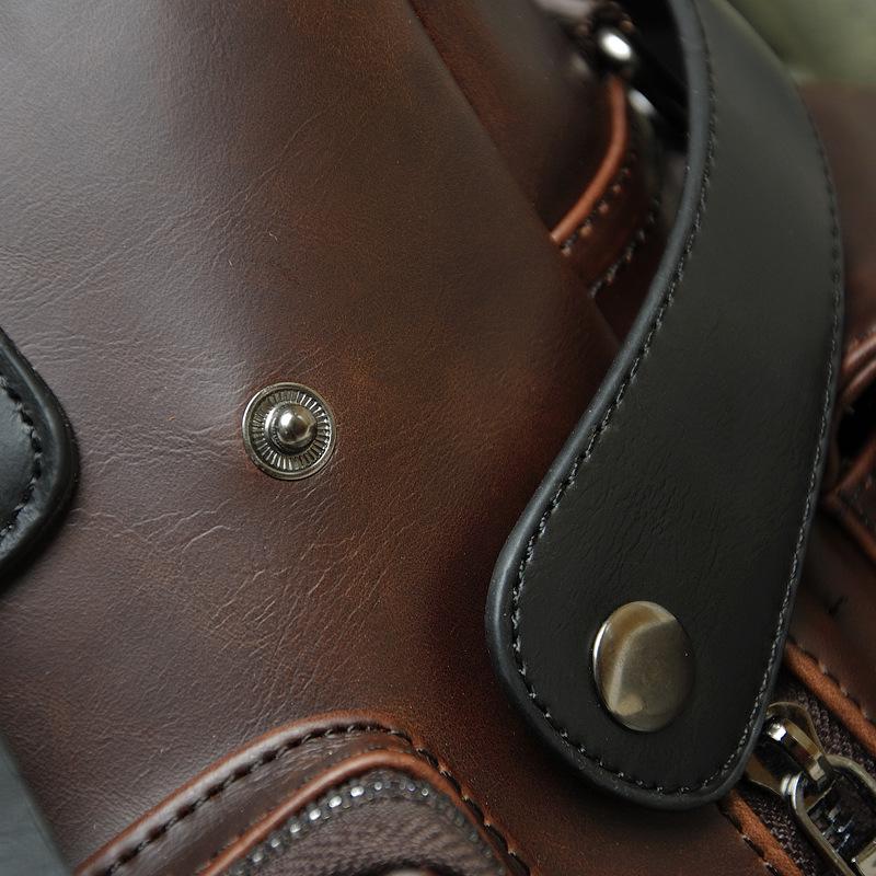 Korean Style Men's Crazy Horse Leather Crossbody Travel Bag - Large Capacity, Casual Shoulder Handbag