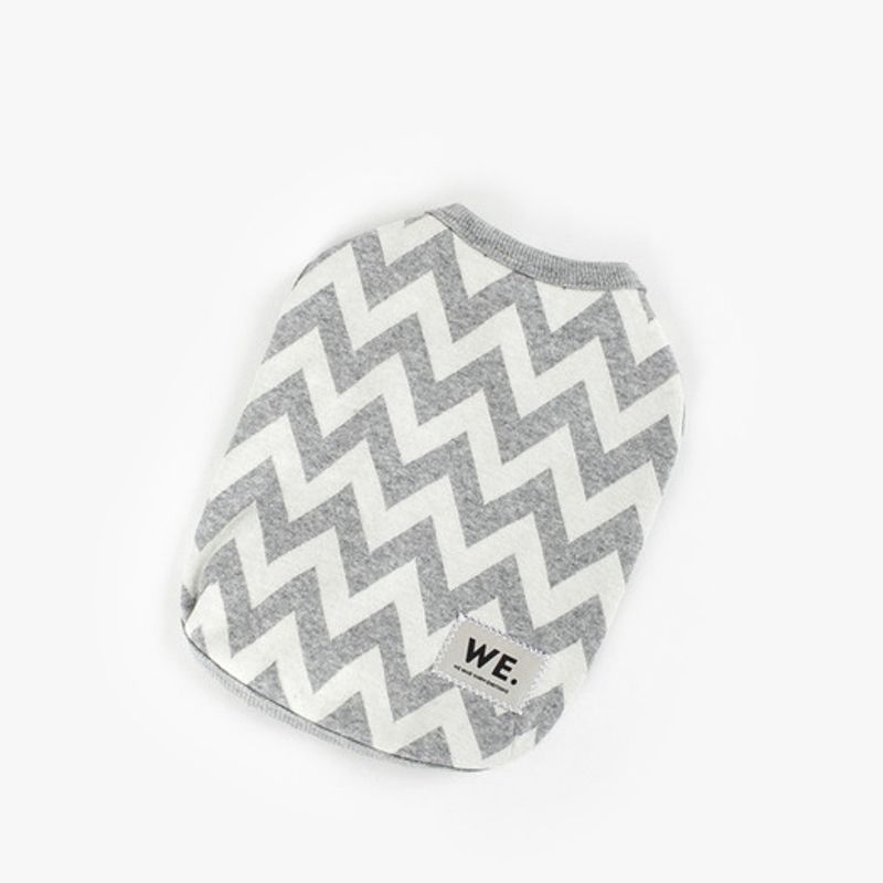 WE.FAM WEFAM Zigzag T-shirt - Gray