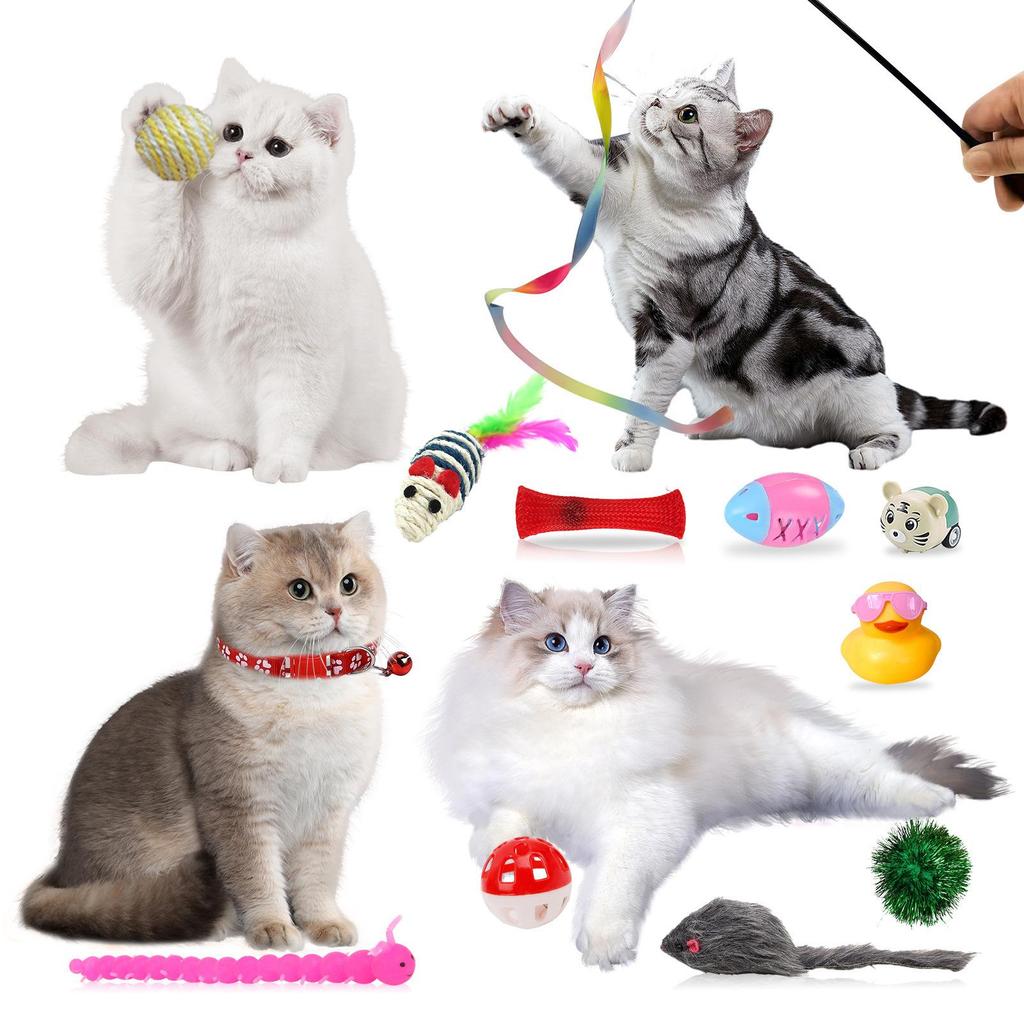 Christmas Cat Advent Calendar Blind Box, 24Pcs Mini Cat Ornaments, 24-Day Countdown Surprise Gift for Cat Fans