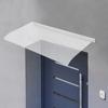 Clear PC Manual Window Awning Canopy, 50x100cm Outdoor Rain Shelter, 3.5mm Thick Door Protection Cover for Exterior Installation