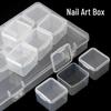 Translucent Single-Open Nail Art Jewelry Storage Box
