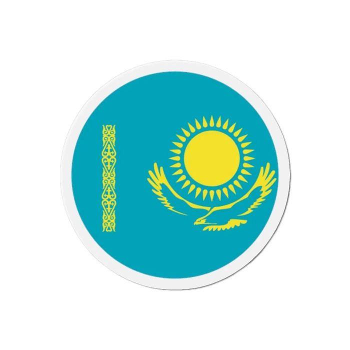 Aimant Rond - Kazakhstan - 6 cm - Multicolore - 50 pièces - Résine synthétique