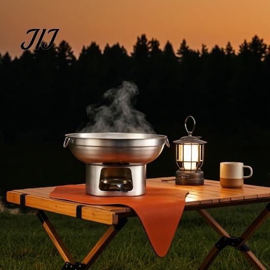 Traditional Style Hot Pot for Parties Stainless Steel Induction Gas And Electric Stoves, Detachable Easy Cleaning Round Pot, Multipurpose Cooking