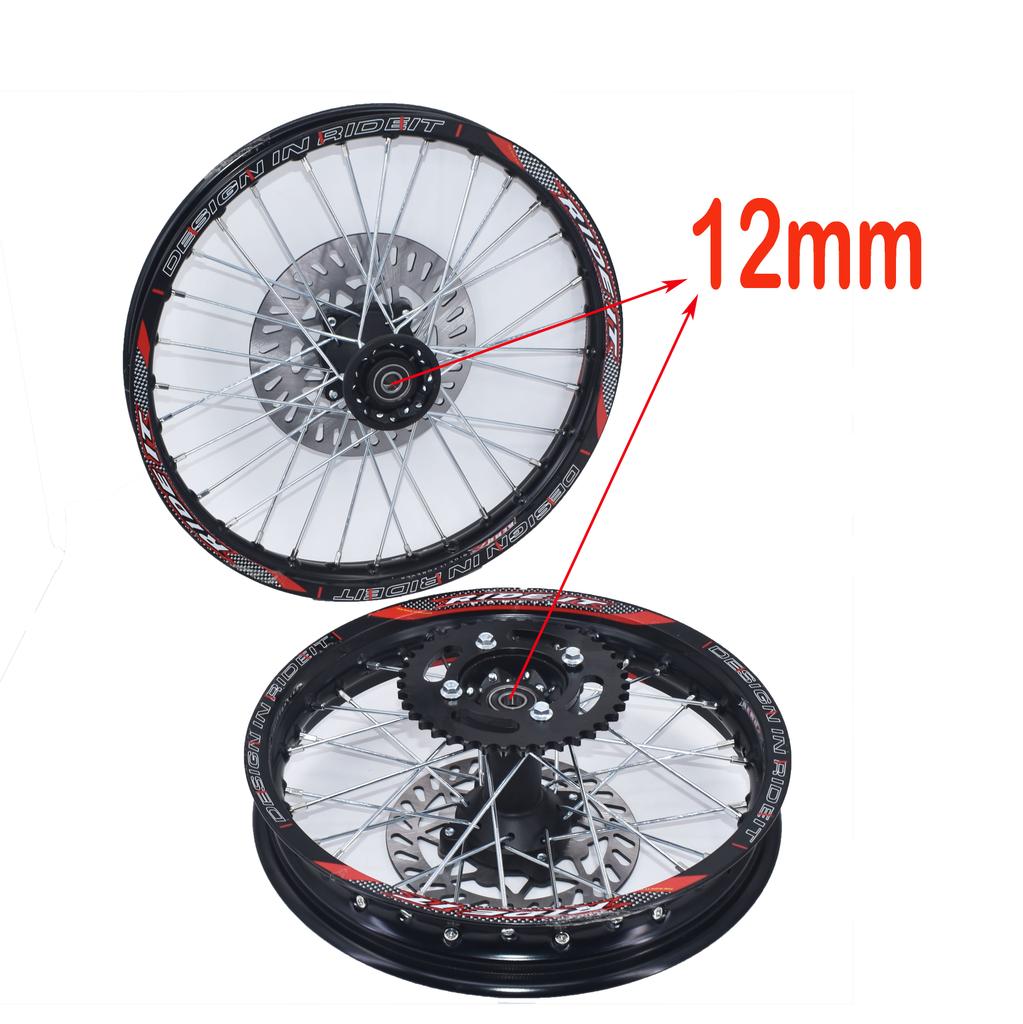 1.60-17 inch Front 1.85-14 inch Rear Rims with sprocket Disc Brakes For KLX CRF Kayo BSE Dirt Pit Bike Motorcycle