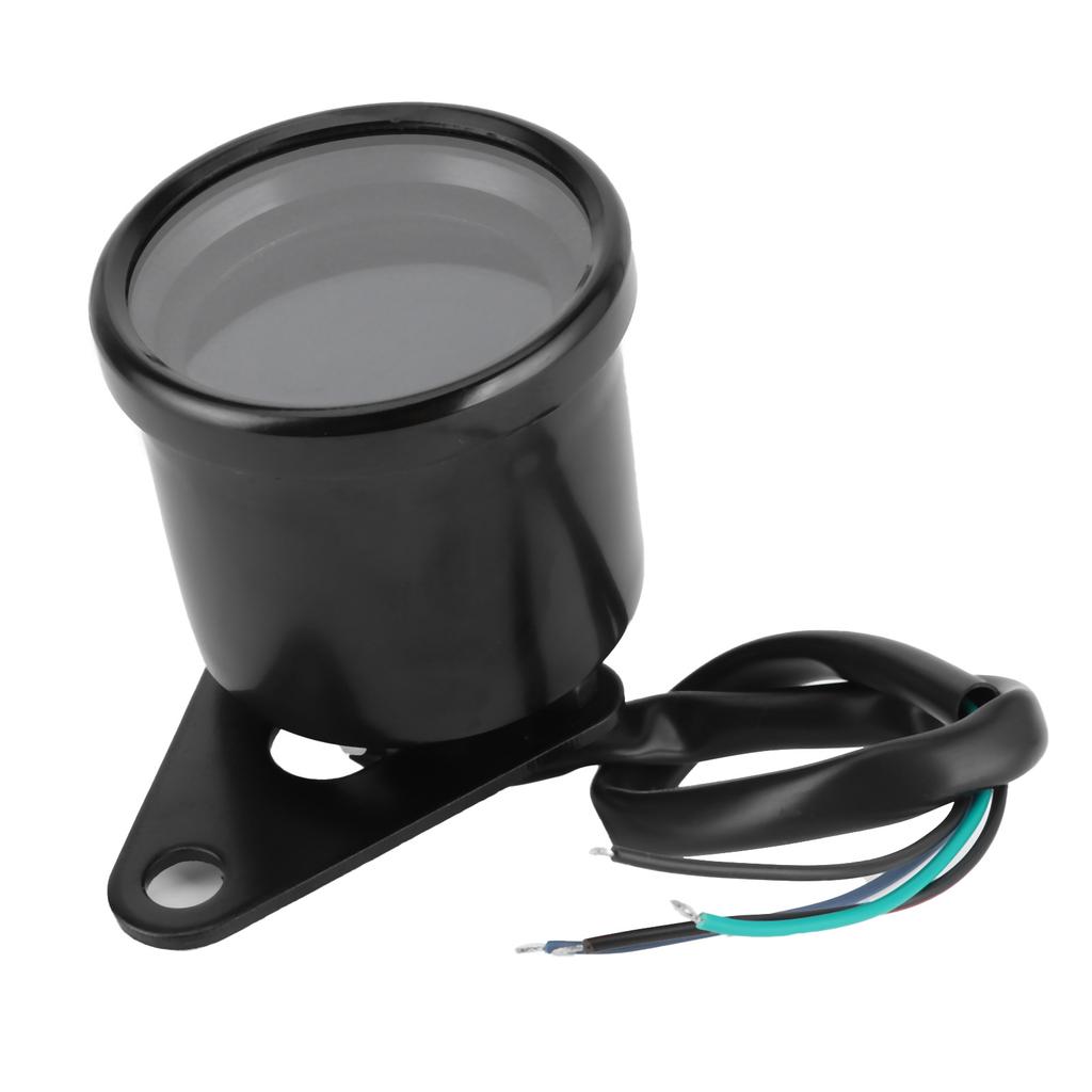 Motorcycle MultiFunctional Meter Tachometer Odometer Fuel Gauge Speedmeter 12V Universal(Black )