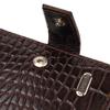 Capacious Men's Wallet Made of Genuine Textured Leather with Crocodile Embossing CANPELLINI 21788 Brown