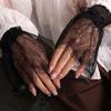 Stretchable Lace Floral Cuffs Pleated Design Wrist Accessories Pleated Fake Sleeves  Female Fashion