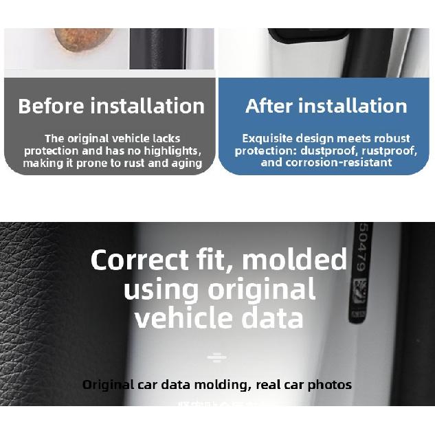 For BYD Atto 3 Dolphin Seal Han Tang Song Yuan Pickup Car Door Check Stopper Silicone Protector - Anti-Corrosion Cover Interior Mirrors 6