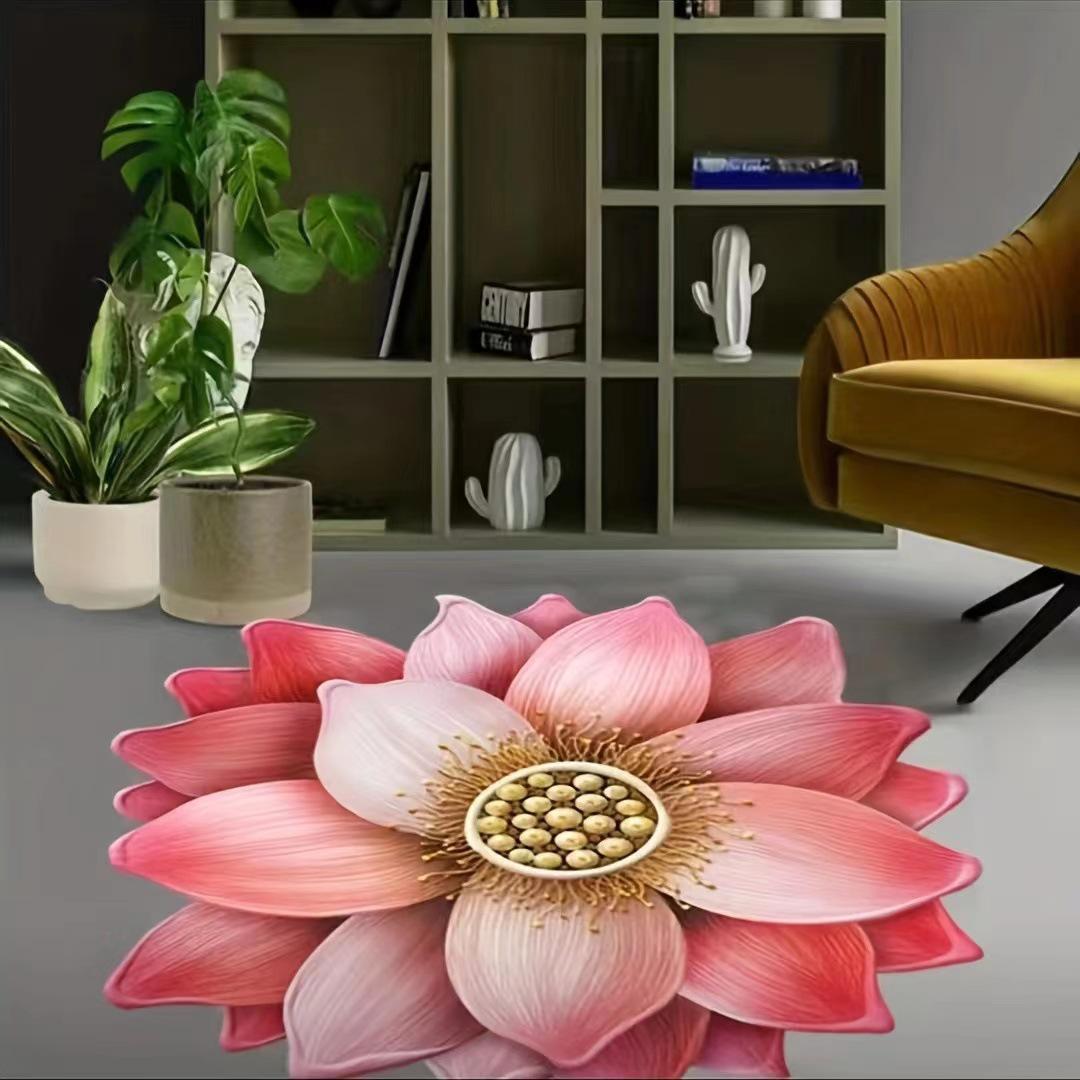 

Роскошный круглый нескользящий бархатный ковер для гостиной и спальни 80x80cm (Crystal Velvet)