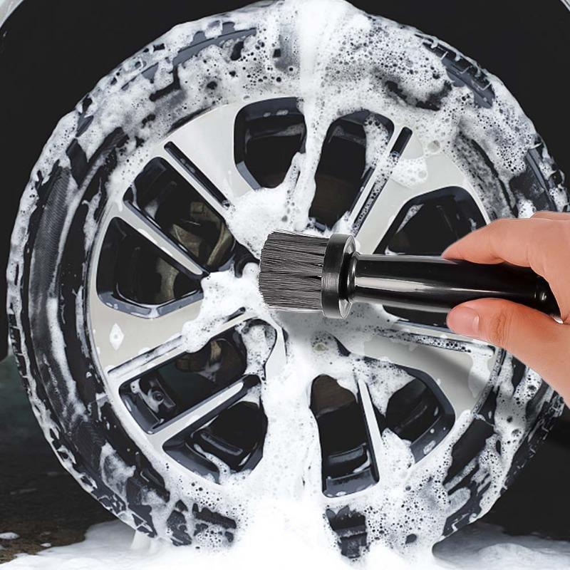 Auto-Radnabenbürste, kreisförmige Radmutter-Detailreinigungswerkzeuge, leicht zu reinigende Kunststoffbürsten für Autofelgen
