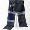 2025 Autumn/Winter New Men'S Cashmere Scarf Thickened, Stylish, European And American Men'S Classic Stripe