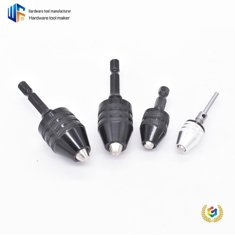 Hex Shank 3-Jaw Chuck 0.3-8mm Mini Drill Conversion Tool for Electric Grinders
