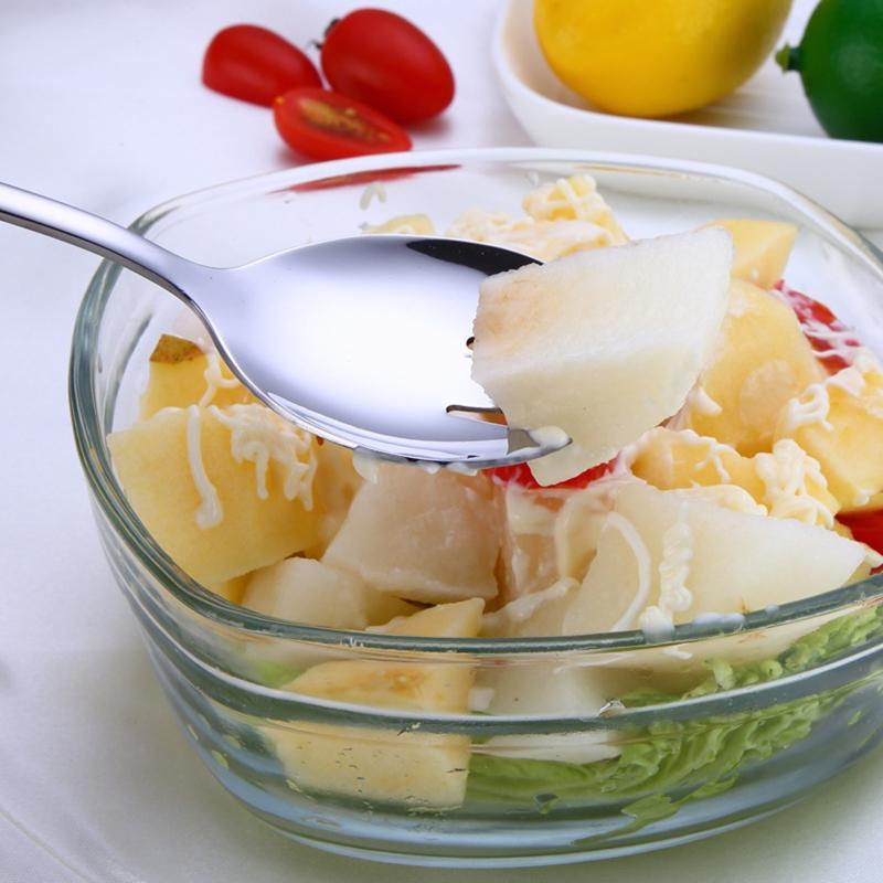 Stainless Steel Serving Utensils Salad Spoon and Fork Salad Serving Set Salad Servers 4 Colors for Kitchen Serving Salad