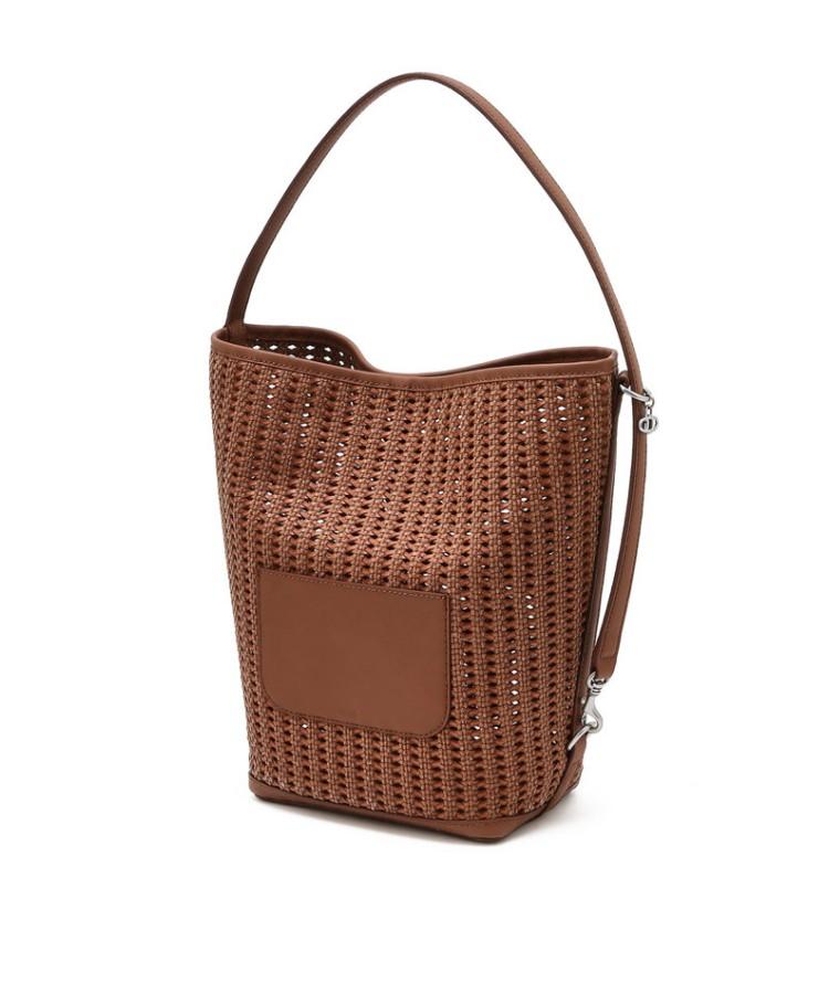 Athe Vanessabruno [Panier] Brown Panier Mesh Shoulder Bag L Aaba6E841W2