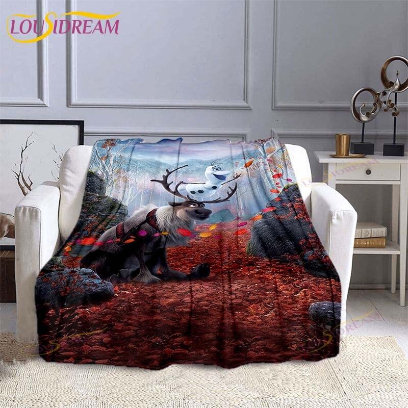 Gefrorene Mode-Decke Anime Flanell Bett-Überwurf Weiche 3D-bedruckte Cartoon-Decke Sofa Reise Camping Kinderdecke