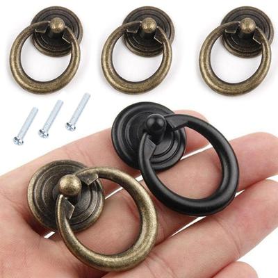 Pulls Handles Cupboard Dresser Cabinet Knobs for Wood Case Drawer Pulls Ring Handles Furniture Handles Cabinet Ring Pulls