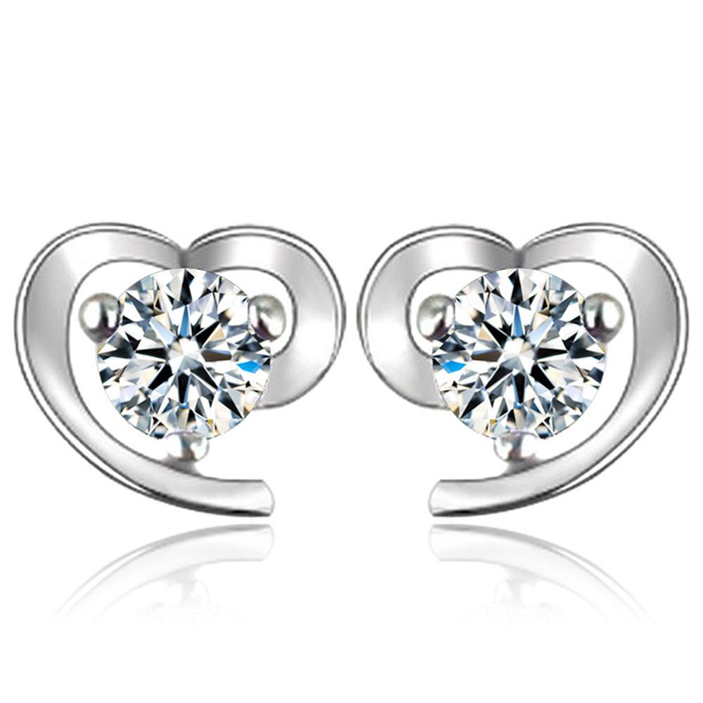 

SACE GEMS классические асимметричные серьги в форме сердца из медного сплава с цирконом для женщин, подарки на свадьбу белый