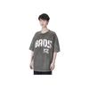 Li-Ning Basketball Series Letter Round Neck Comfortable Breathable Versatile Casual Loose Short Sleeve T-Shirt Men Tops Slate-Gray AHSU161-5