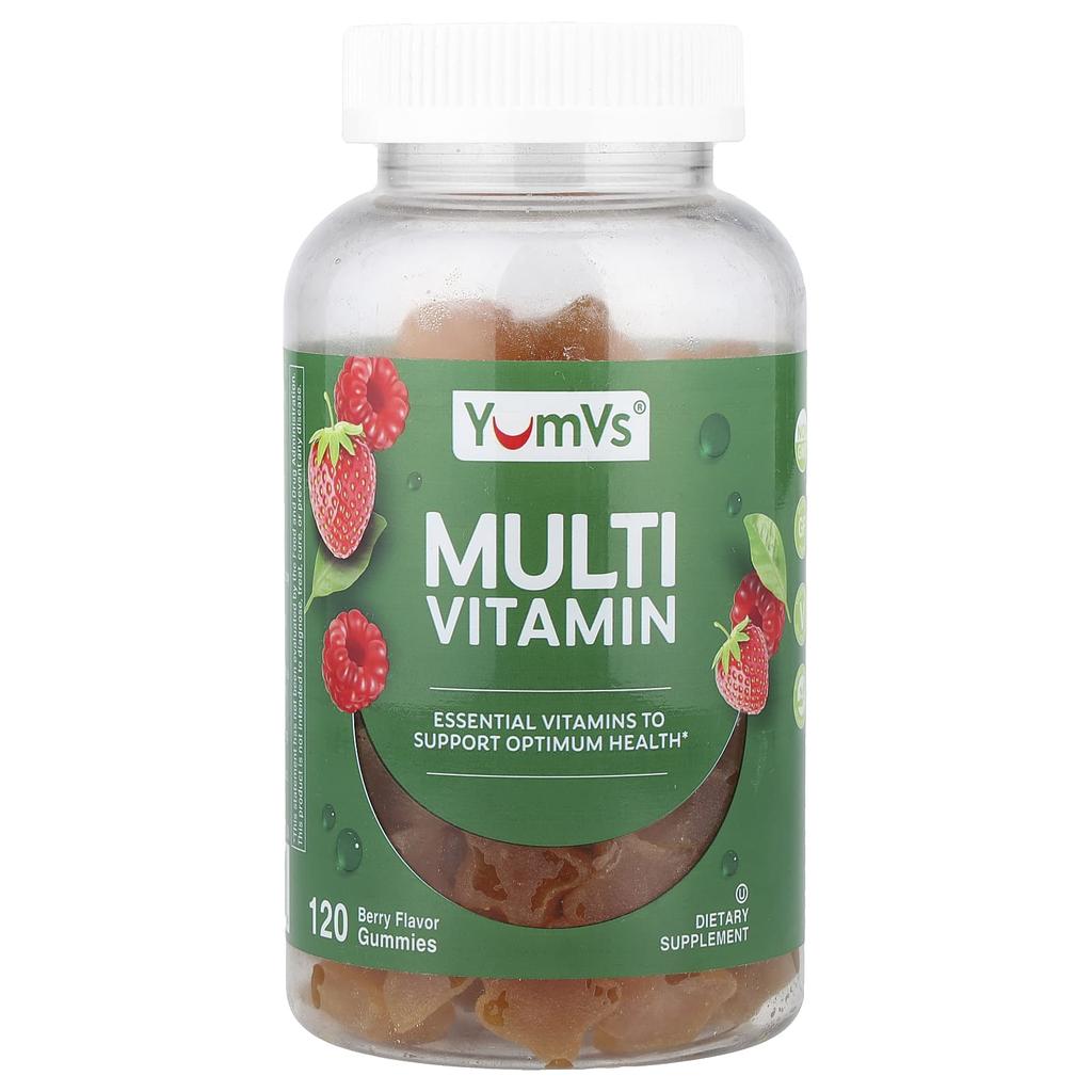 YumVs, Multivitamin Gummy, Berry, 120 Gummies