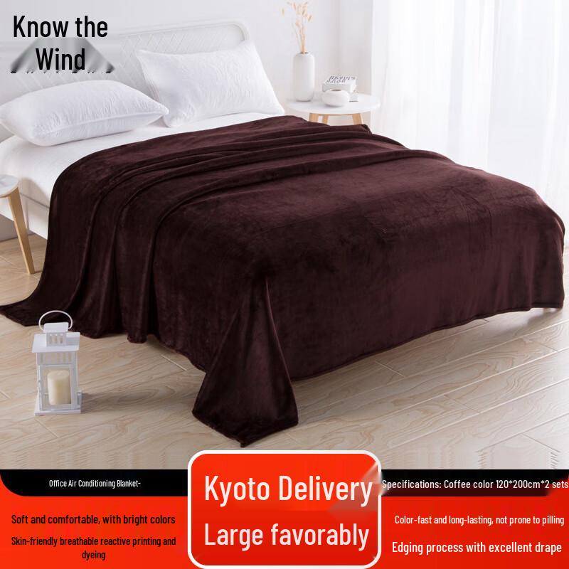

Zhifeng Solid Color Office & Travel Blanket