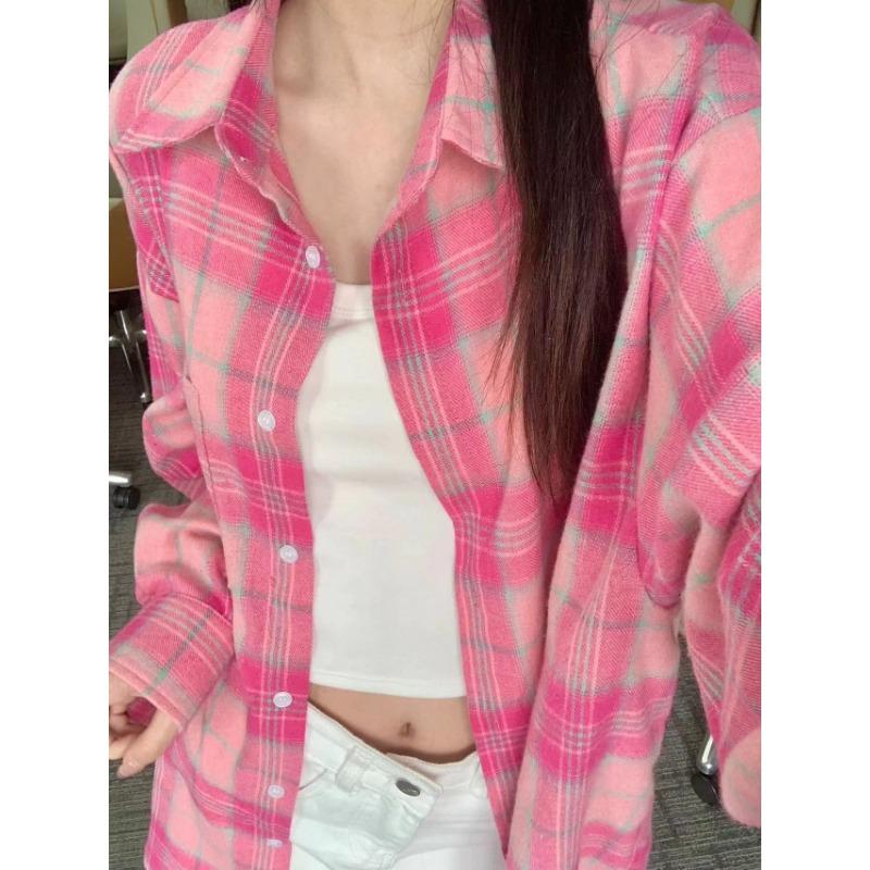 Plaid Long-sleeved Shirt Women's New Spring and Autumn Loose and Versatile Sun Protection Shirt