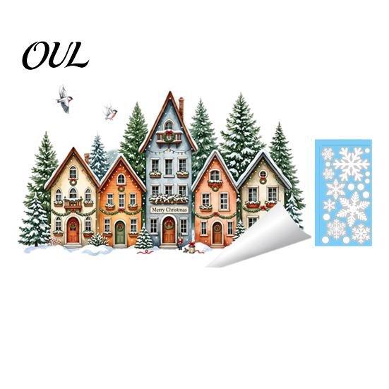 Reusable PVC Stickers Christmas Static Window Clings, Glass Stickers, Xmas Winter Snowflake Decals Festive Shop Display for Home Store Holiday