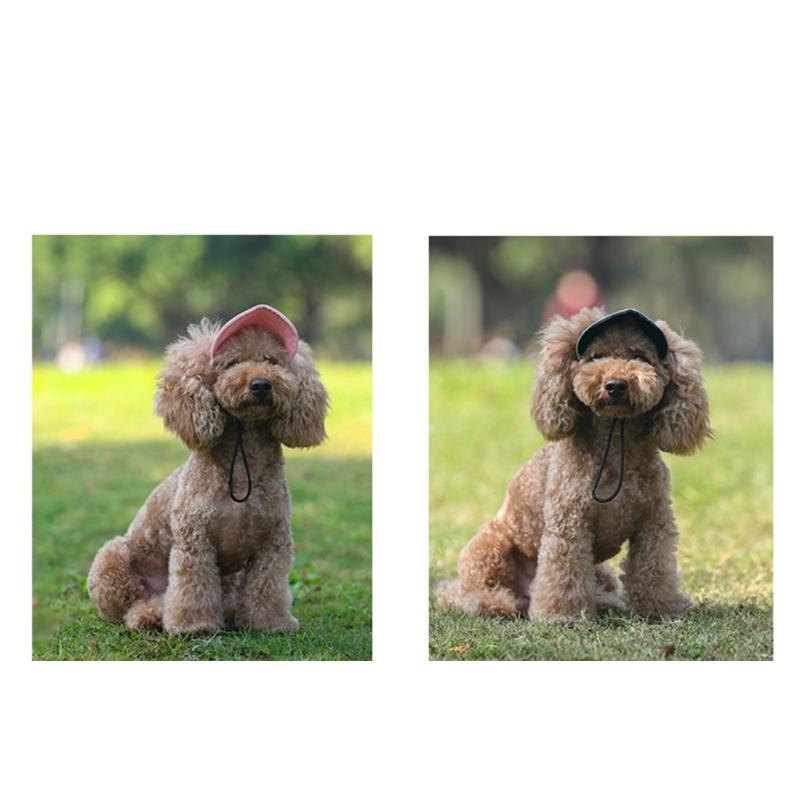Adjustable Dog Hat Sun Protective Baseball Hat with Ear Hole For Pet Outdoors Adventure Family Photography Occasion