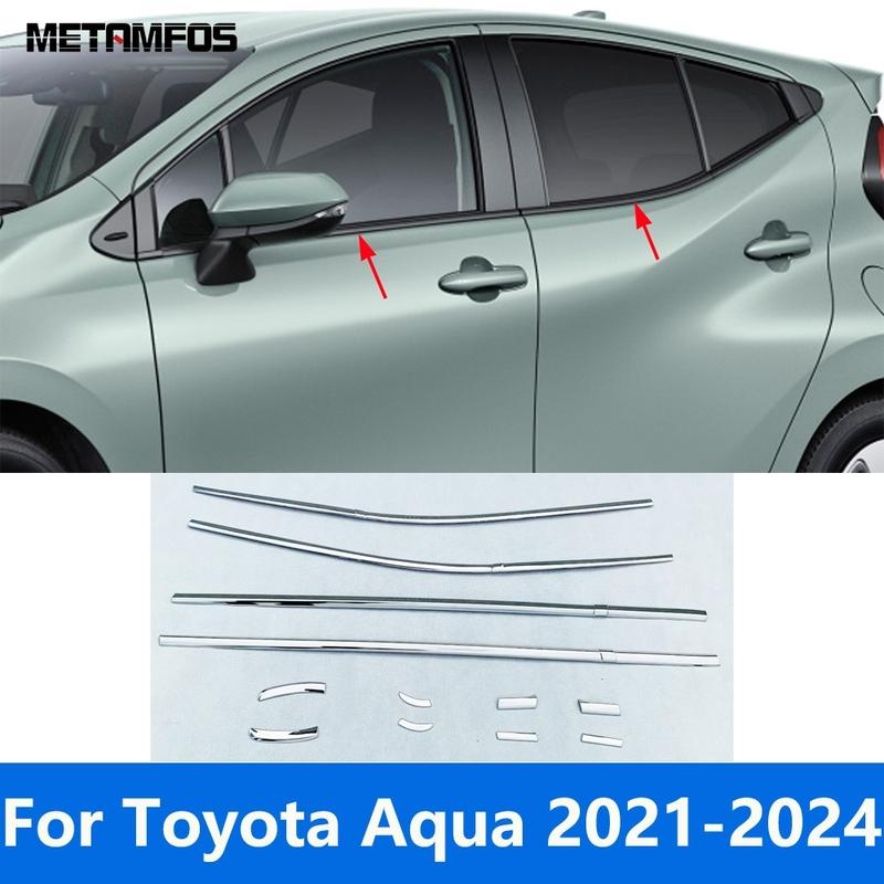 For Toyota Aqua 2024 Bottom Window Sill Window Frame Strip Molding Trim Sticker Exterior Accessories Car Styling