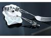 Beier Retro Titanium Steel Skull Tableware Set: Stainless Steel Fork and Spoon
