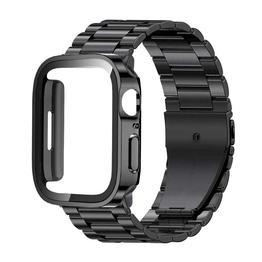 Λουράκι+Κάσα από Ανοξείδωτο Ατσάλι Για Apple Watch Ultra 3 49mm Λουράκι 40mm 44mm 45mm 41mm Βραχιόλι correas iwatch Series 6/7/8/9