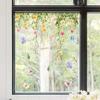 Tulipan og Blad Farverige Blomster Vinduesklistermærker Blomst Sommerfugl Glasvæg Dekal Glas Elektrostatisk Film Blomstertryk Rose
