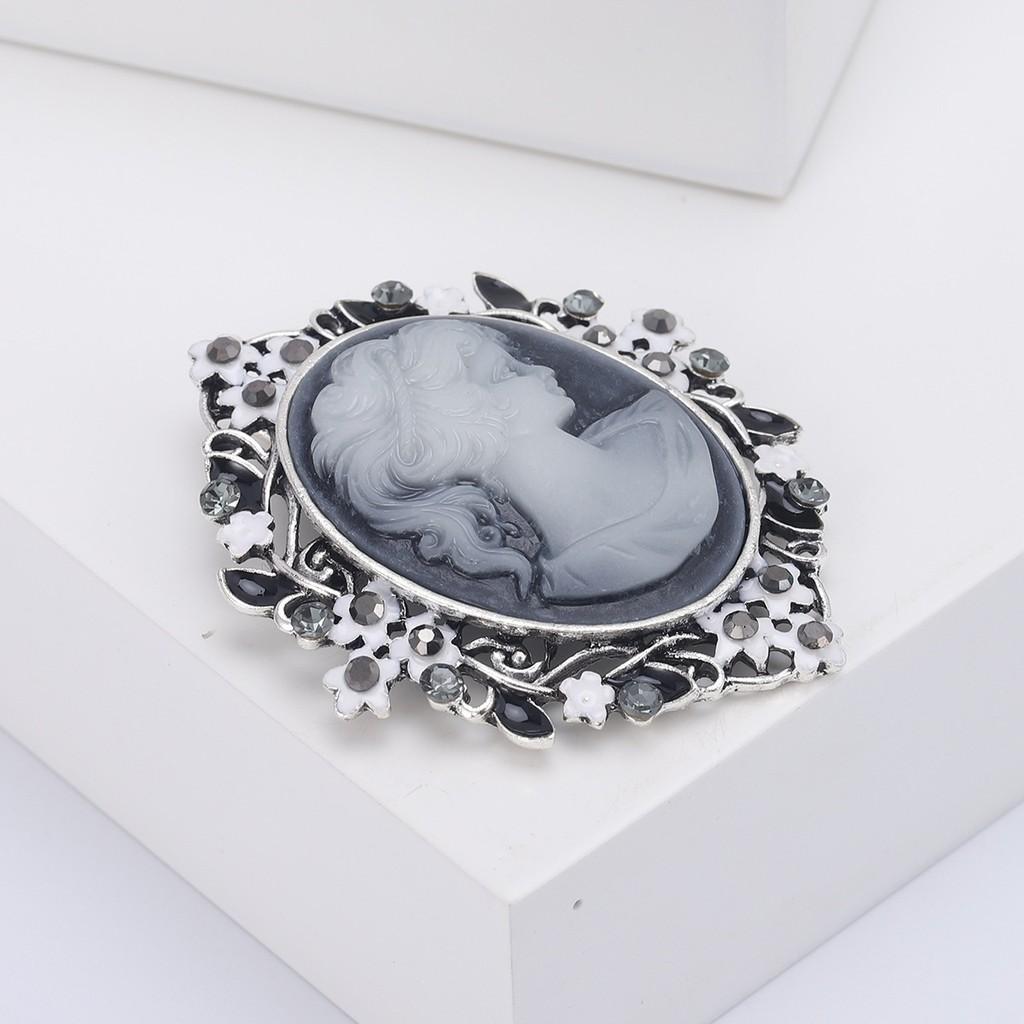 Elegant Alloy Floral Pin With Rhinestones For Office And Casual Wear