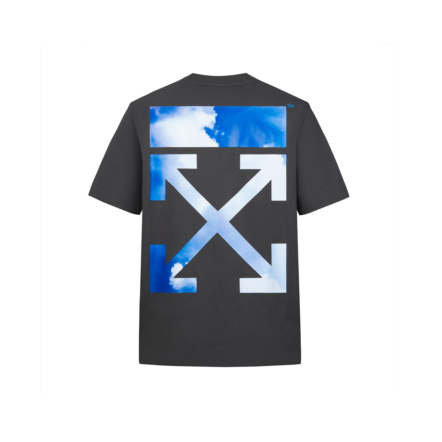 

Off-White Sky Blue And White Arrow Print Fashion Light Luxury Trendy Versatile T-Shirt Unisex T-Shirt OFFTE10ISEAMQ S