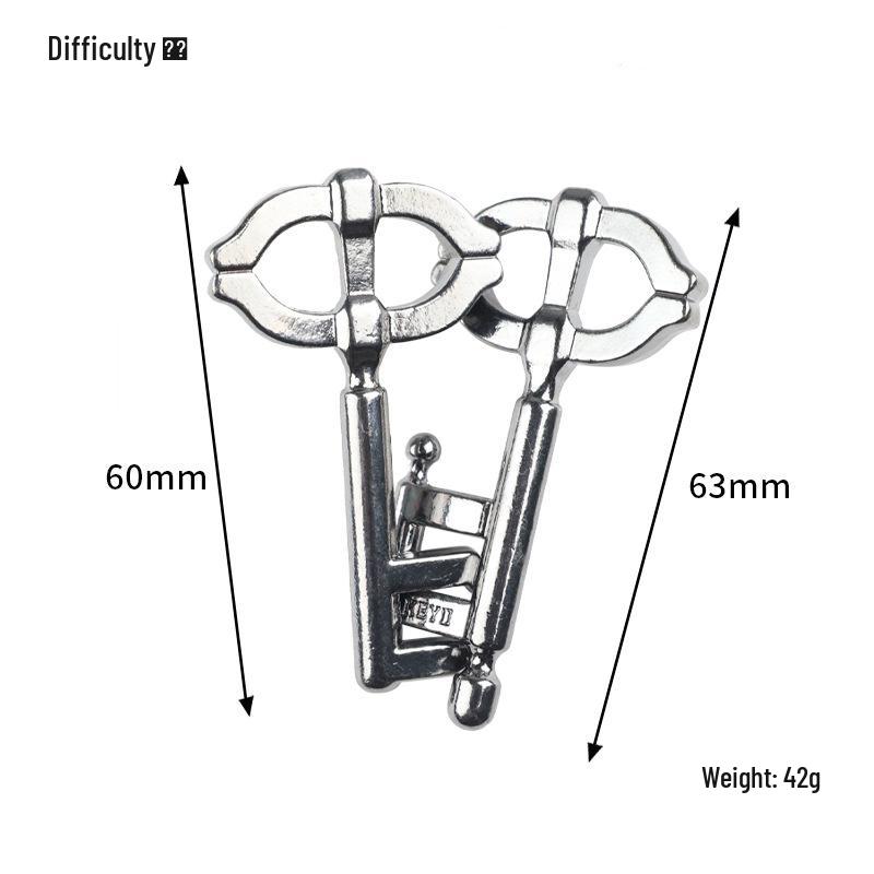 Kinder Intelligenz Puzzle Set: Luban- und Kongming-Schlösser, Neun ineinandergreifende Ringe, Hufeisenschloss - Trendiges Lernspielzeug auf TikTok