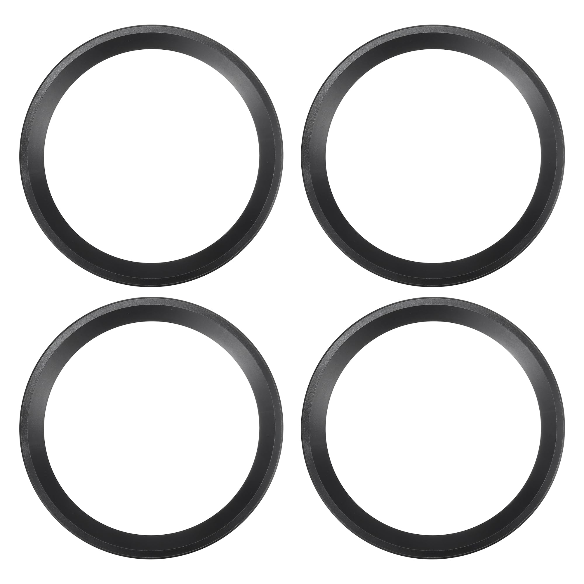 

ACROPIX Universal Subwoofer Speaker Ring Cover Spacer Speaker Audio Decorative Circle Mesh ABS Black Set of 4 8 (No Grille) -