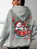 Bequemer Christmas Hoodie in Übergröße mit lustigem Schneeprint, perfekt für die Feiertage. Weich