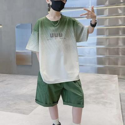 Boys' 2023 Summer Short-Sleeve T-Shirt: Trendy All-Match Style for Medium and Large Children