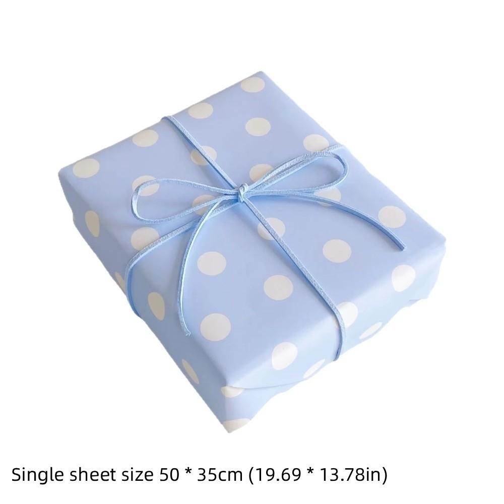 10 Sheets Polka Dots Printed Polka Dots Paper Floral Wrapping Gift Packaging Gift Wrapping Paper Ins Style DIY Art